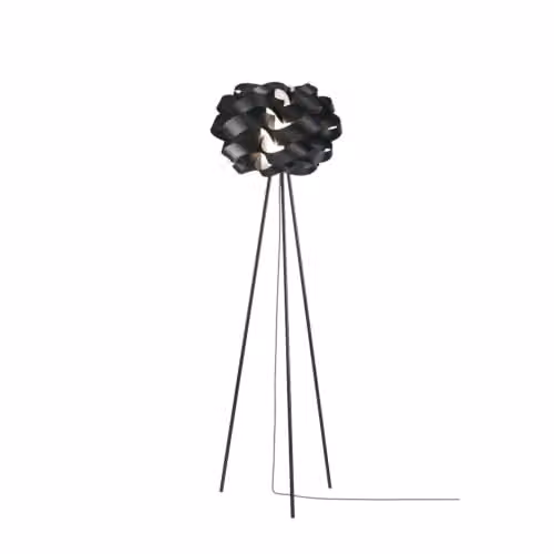Piantana Moderna 3 Piedi Polilux ® Nero E Metallo 1 Luce E27