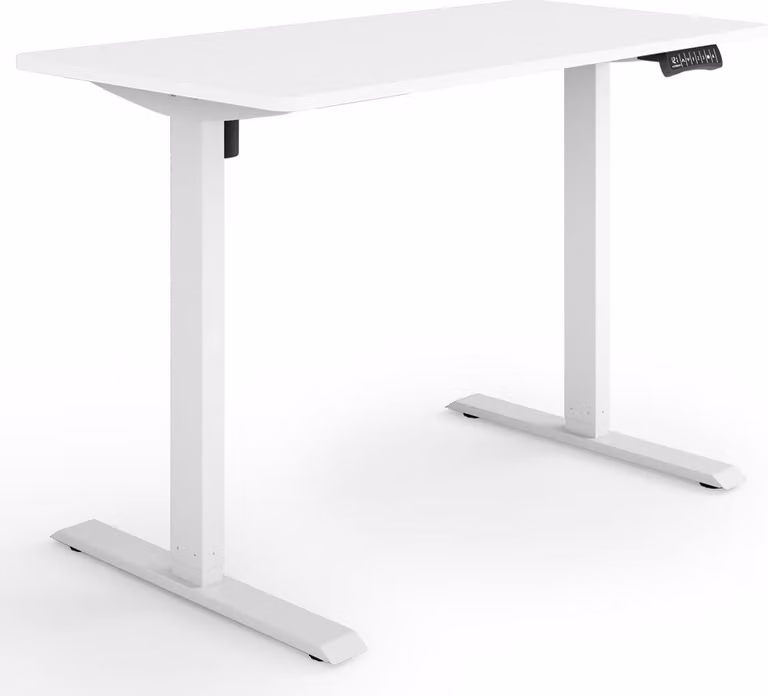 ESMART ETX-121WW 120x60 cm Bianco Scrivania ergonomica sit-stand Regolabile elettricamente in altezza in modo continuo 73,5-123,5 cm 3x memoria Promemoria attività Avvio/arresto graduale Montaggio rapido