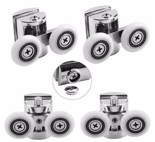 Solidchoice - Set di 4 ruote di ricambio per porte doccia scorrevoli