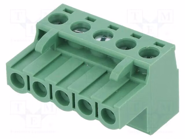 1 x Barra di connessione con connettore disattivabile, con 5 spine femmina dritte da 5 mm, modello 2EDGKF-5.0-05P-14-00AH