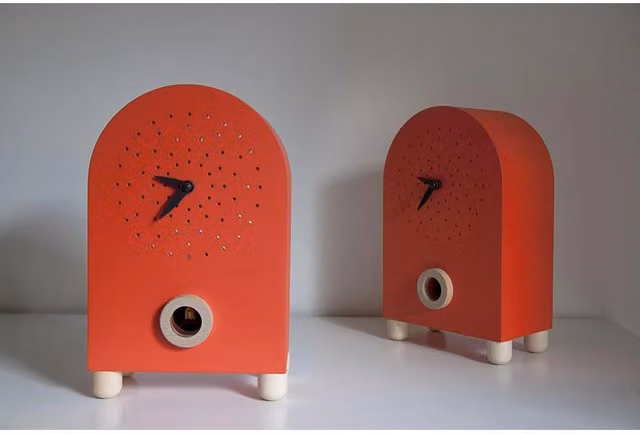 Orologio a Cucù da Appoggio 17X27X11Cm Pirondini Italia Marconi Rosso