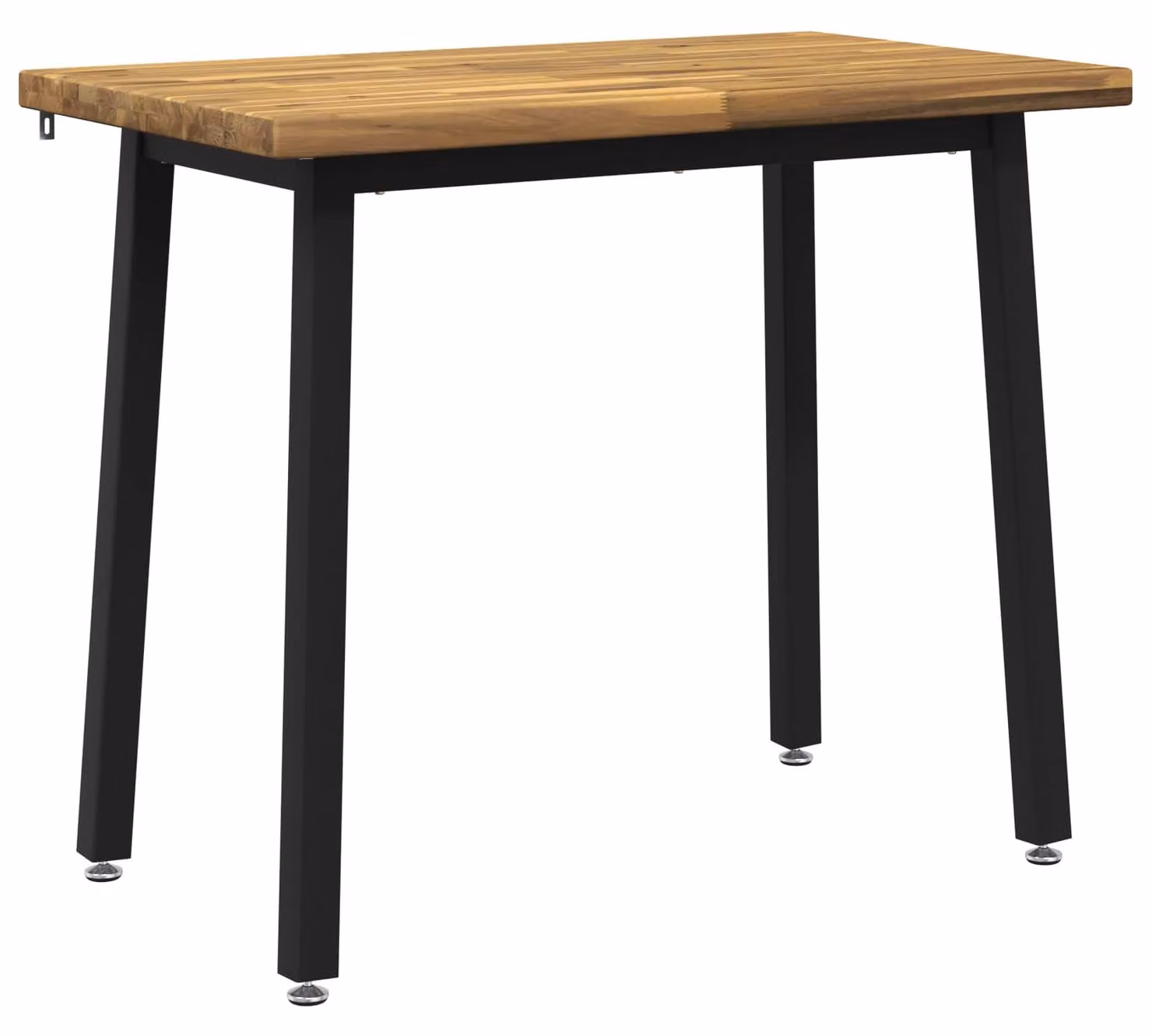 110 x 55 x 75 cm. Mobile in legno massello di acacia, bianco e nero