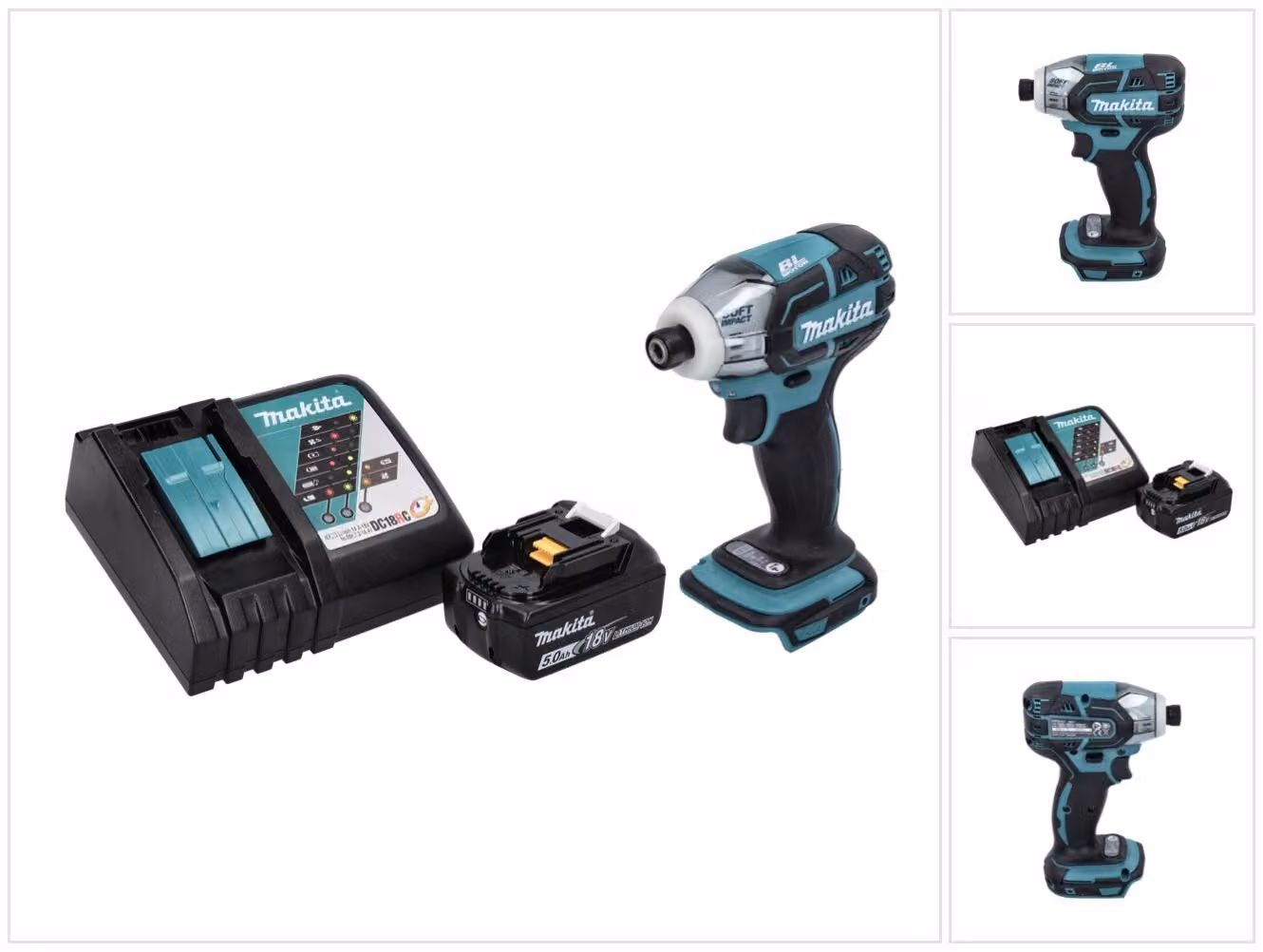 Avvitatore a impulsi a batteria Makita DTS 141 RT1 18 V 40 Nm 1/4" brushless + 1x batteria ricaricabile 5,0 Ah + caricabatterie