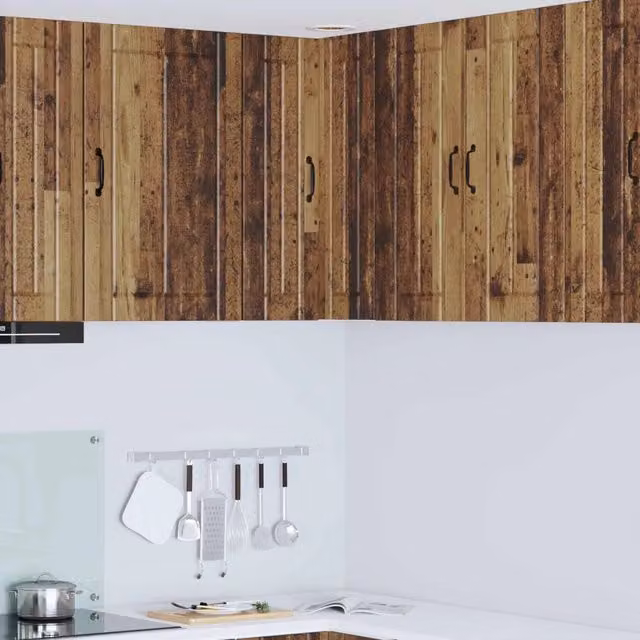 Mobile angolare a parete vidaXL in legno marrone per cucina e soggiorno L/P/H: 57 x 57 x 80 cm