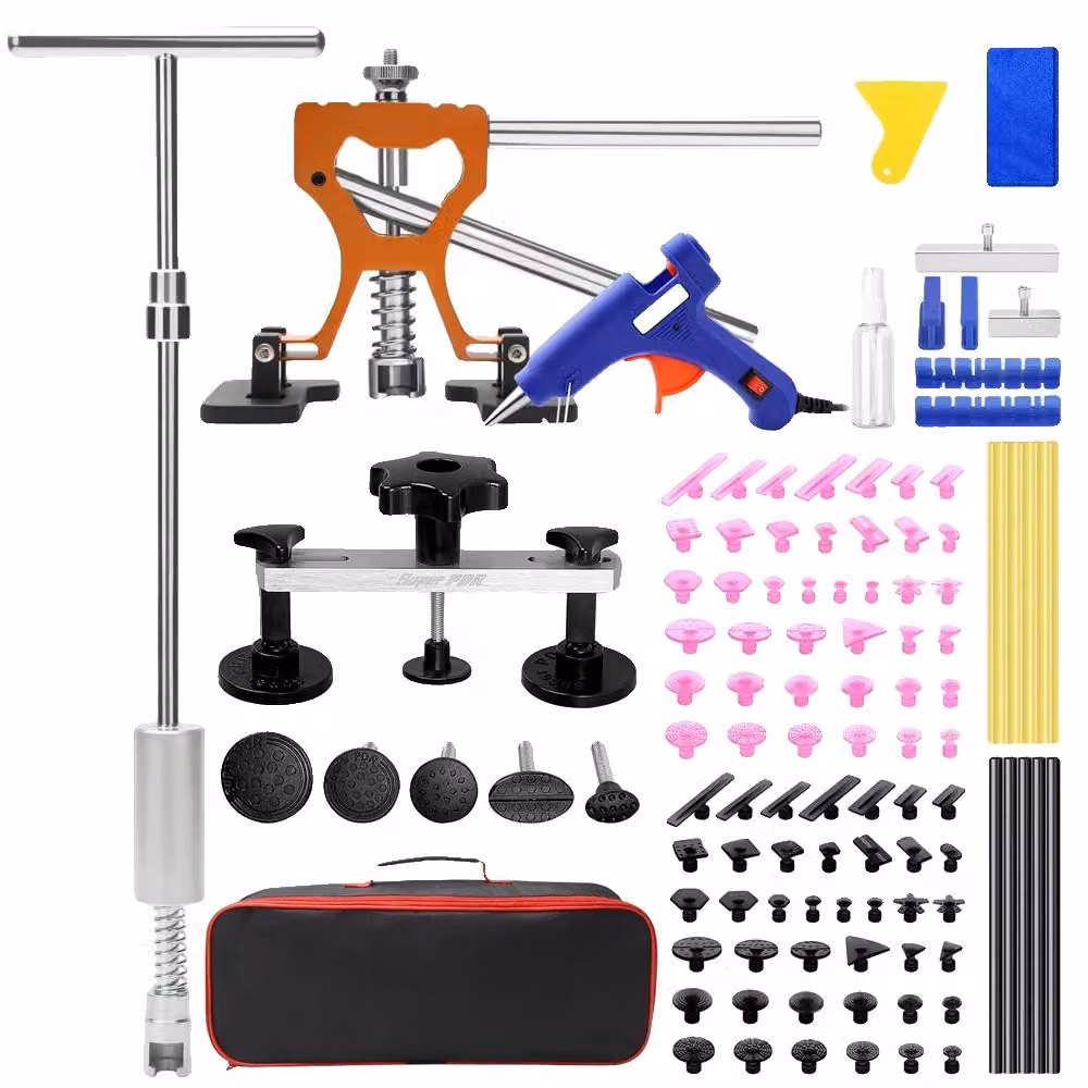 Strumenti per la riparazione di ammaccature, kit di riparazione rapida, utensili di qualità professionale, kit da 104 pezzi