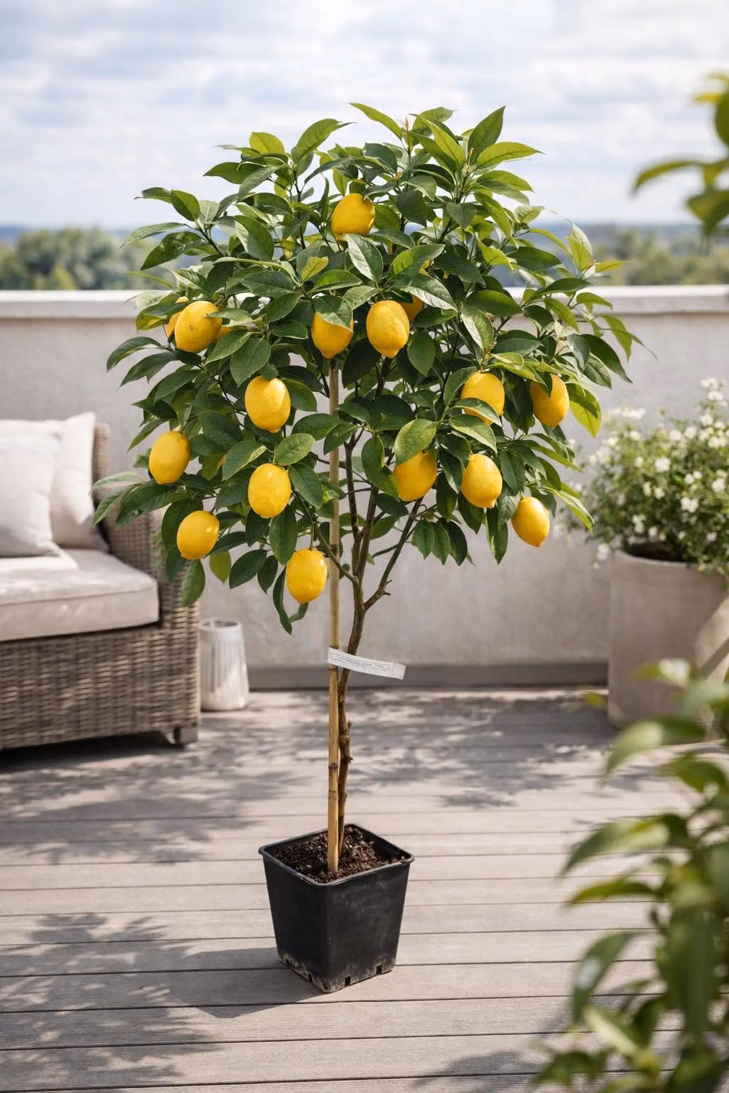 Citrus limon Femminello Siracusano – Albero di limone 120–160 cm – Limone vero, pianta mediterranea da vaso per balconi e terrazze