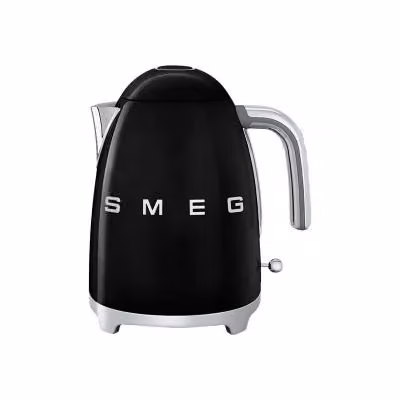 Bollitore elettrico Smeg KLF03BLEU nero con filtro anticalcare e acciaio inossidabile, 1,7 l, 2400W – 2