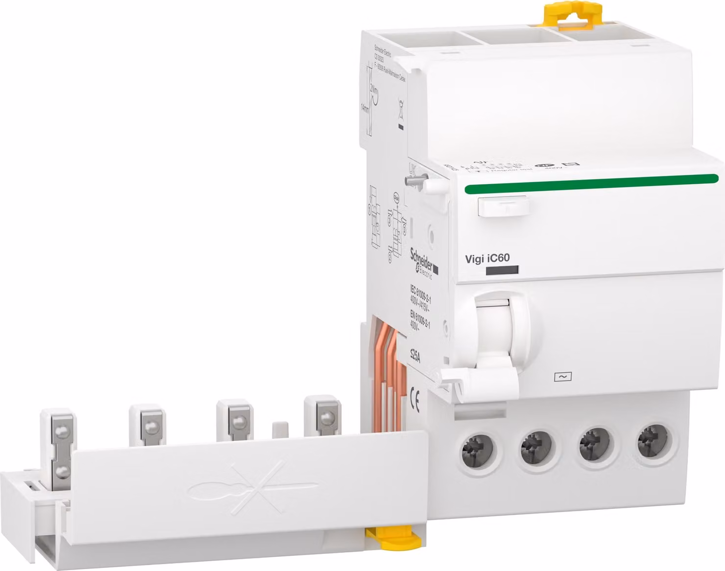 Schneider A9Q11425 - Acti9 Vigi iC60 4P 25A 30mA Blocco differenziale AC 230-240V 400-415V