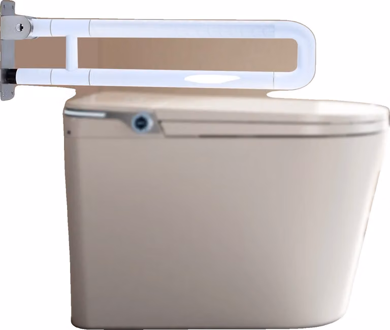 Maniglia di sicurezza per il bagno, struttura in acciaio inox, capacità di carico di 500 libbre, design pieghevole salvaspazio
