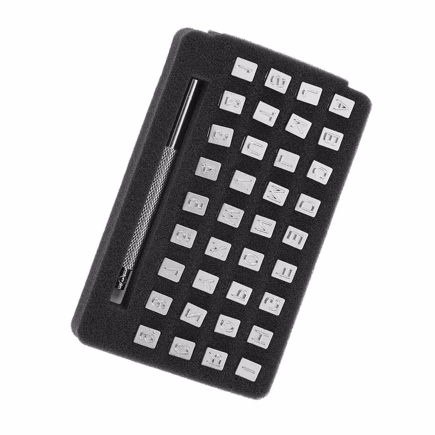 36pcs acciaio lettera numero pelle timbro strumento per il fai da te artigianato stampa 6 mm