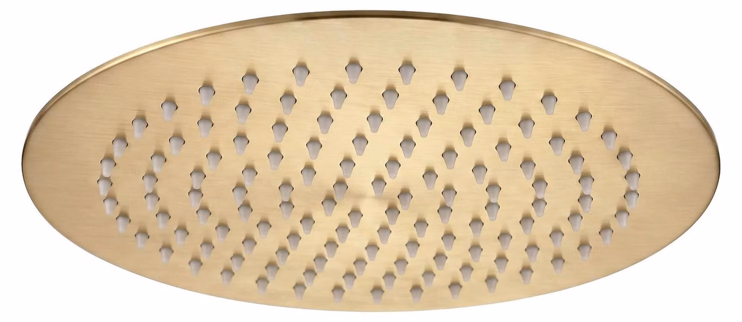 Rea Soffione Doccia Rotondo Js-p014bg 25cm Brush Gold