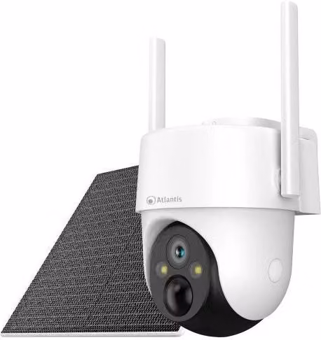 Videocamera di sorveglianza Atlantis Volta 4G/LTE PT VL70P-4G WL, Full HD, Sensore PIR, IP65, LED Array 7m e Motore, Colore Bianco