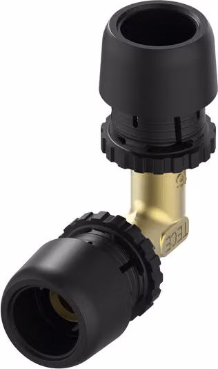 Raccordo angolare TECElogo-Ax, dimensioni 32 x 32, in bronzo al silicio