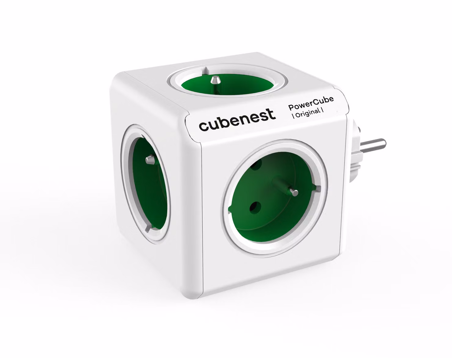 Cubenest PowerCube Original - Presa verde - 5 prese - fusibile bambino - messa a terra - max 16A/250V3680W/50-60Hz