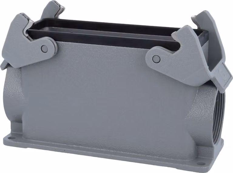 HARTING Han 24B Base alta, 2xM40 uscita cavo laterale, con 2 staffe trasversali Vite M40 Area di serraggio