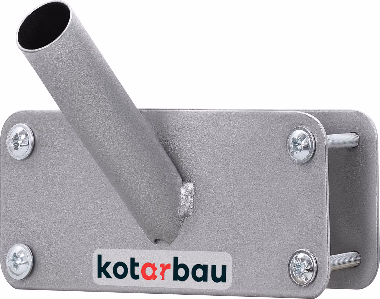 KOTARBAU® Portabandiera 1-fold per un'asta di bandiera Montaggio su balaustra 170 mm Verniciato a polvere grigio Portabandiera Bandiera a bandiera Verniciato a polvere