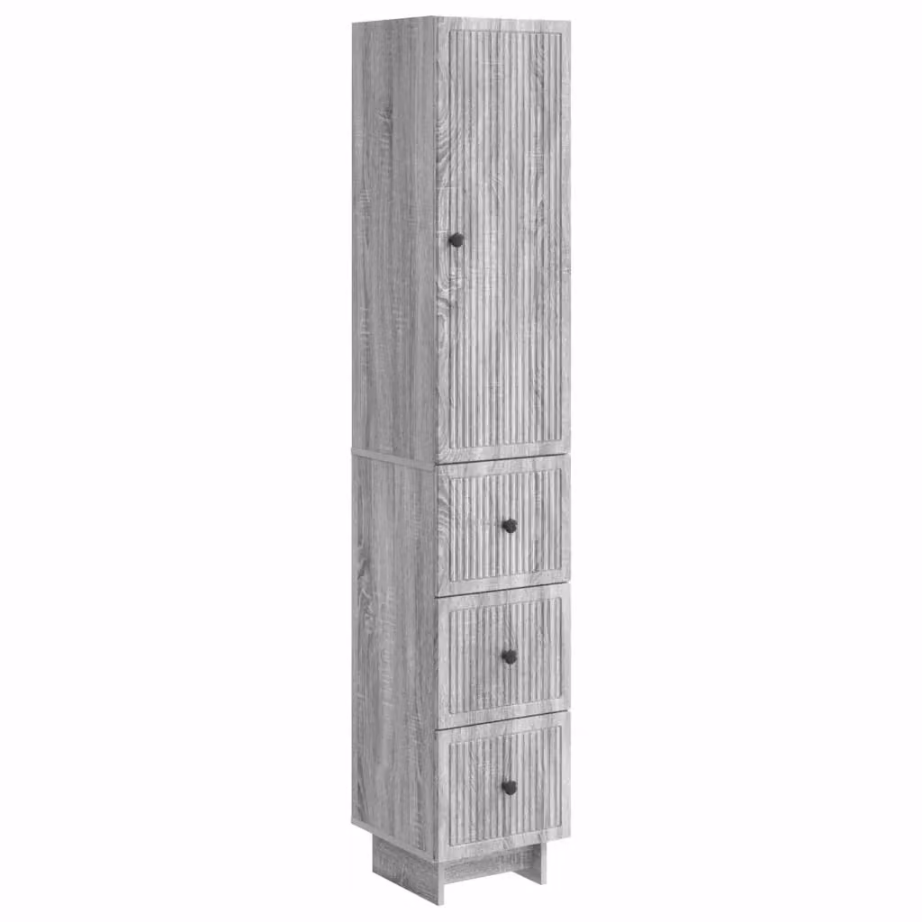 Set di 2 armadi moderni vidaXL in MDF grigio opaco con ante a battente, ripiani e cassetti interni per camera da letto o soggiorno – 2