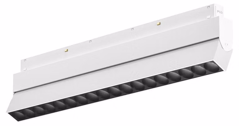 Modulo LED 18W 48V Orientabile 3000K Non Dimmerabile per Binario Magnetico - Gealuce GFA1301 - Struttura in Alluminio Bianco