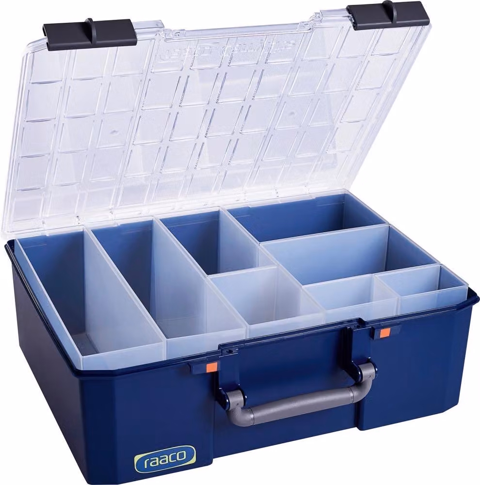 raaco CarryLite 150 5x10-8 blu Policarbonato (PC), polipropilene (PP)