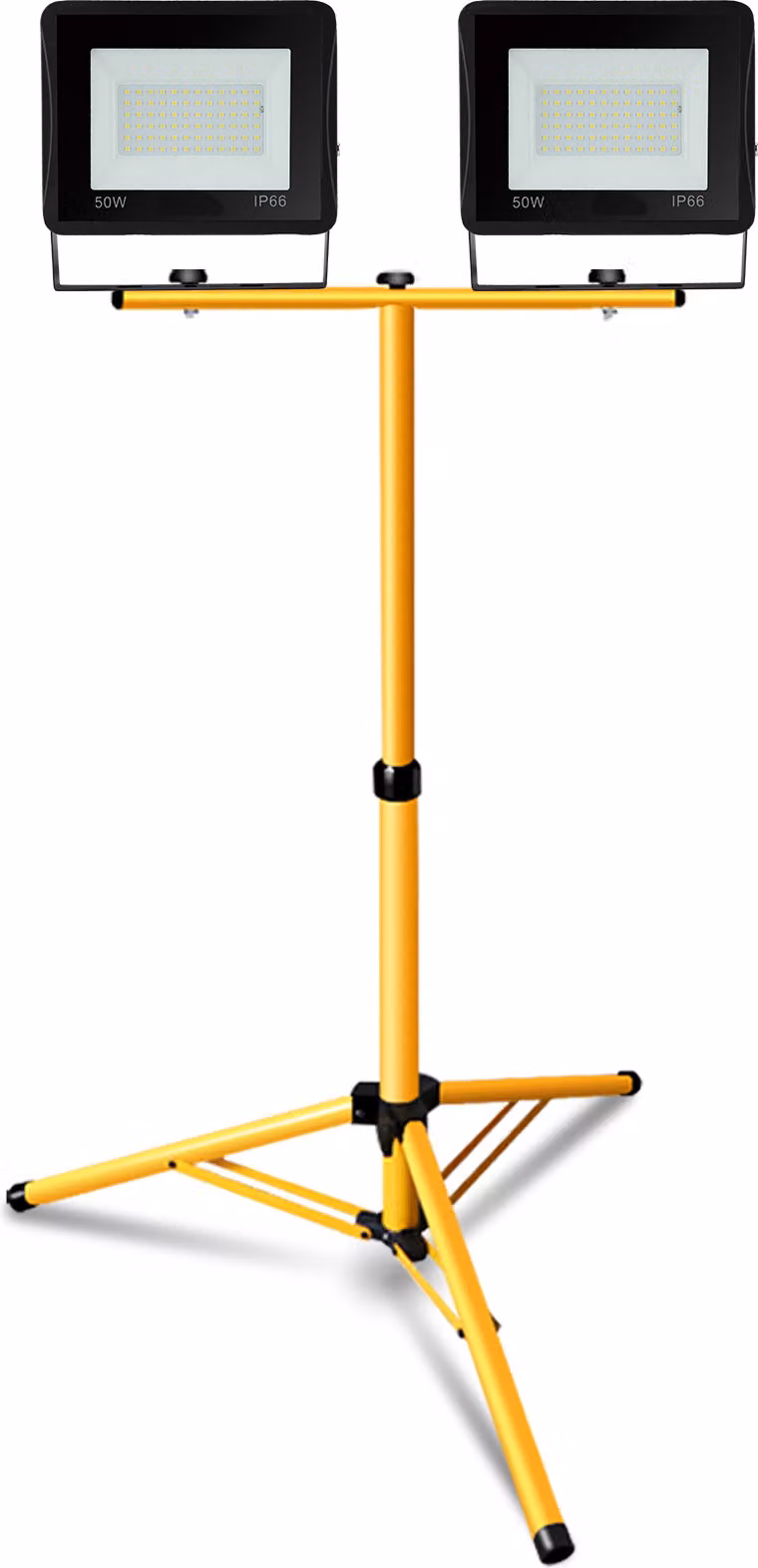 Jopassy Proiettore a LED con treppiede Proiettore da costruzione per esterni IP66 Proiettore per giardino cortile cortile 2X50W bianco caldo