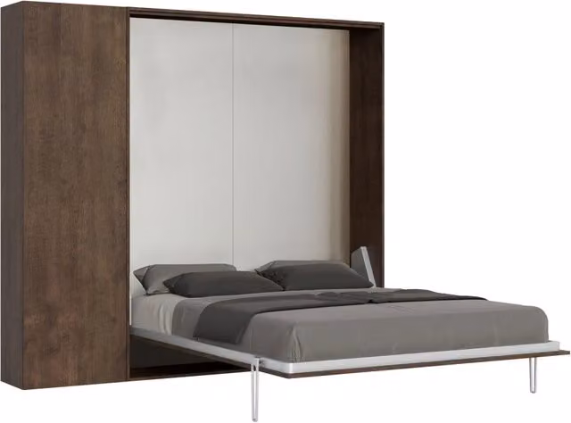 Letto Matrimoniale a Scomparsa Salvaspazio Kentaro GIORDANOSHOP Marrone 160x200 cm – 1