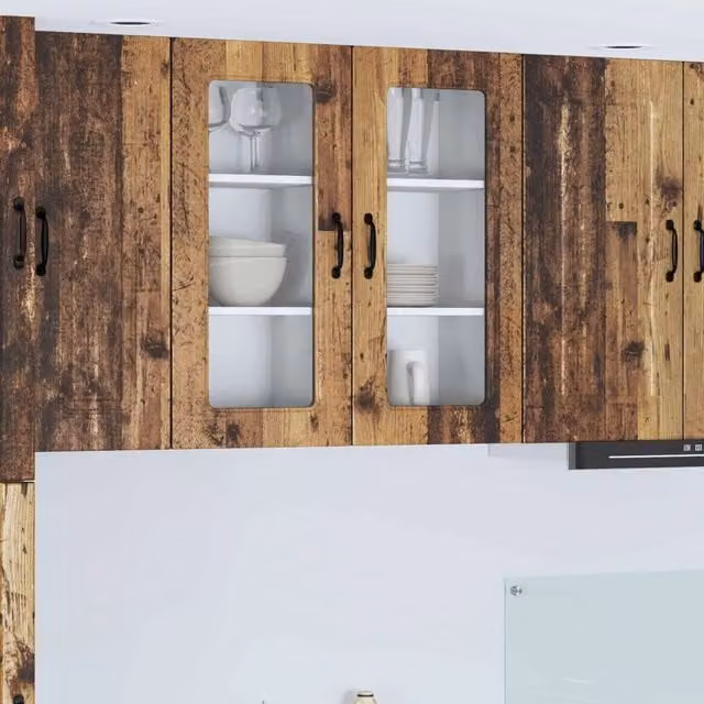 Mobile da cucina 2 pz-Set di 2 Armadio da cucina Legno vecchio 40 x 31 x 80 cm 477120