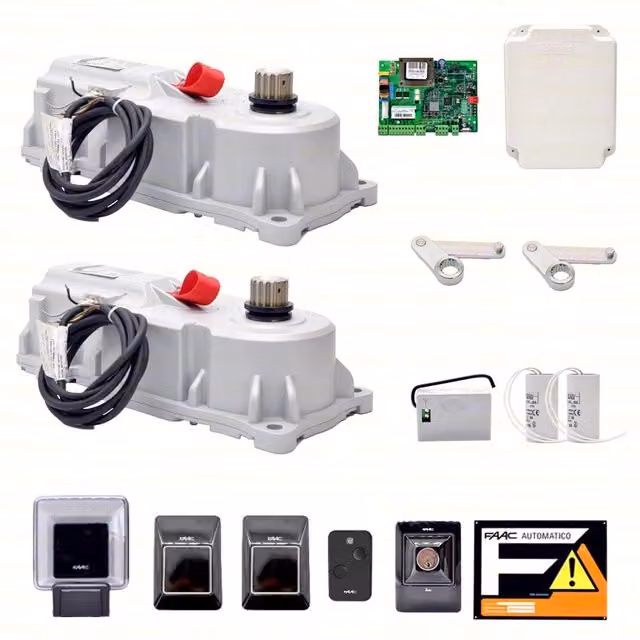 Kit Automazione Faac Power Kit 770 24V per Cancello a 1 Anta Battente Interrato Colore Argento
