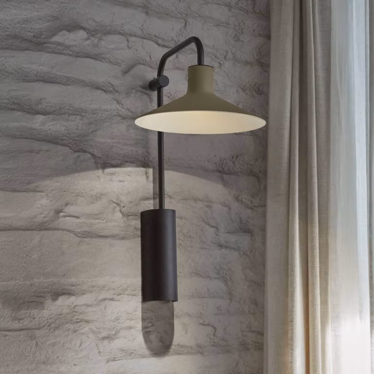 Bover Applique da parete a LED Platet A/02, dimmerabile, Nero, Soggiorno / Sala da pranzo, Alluminio, Design, Applique a LED