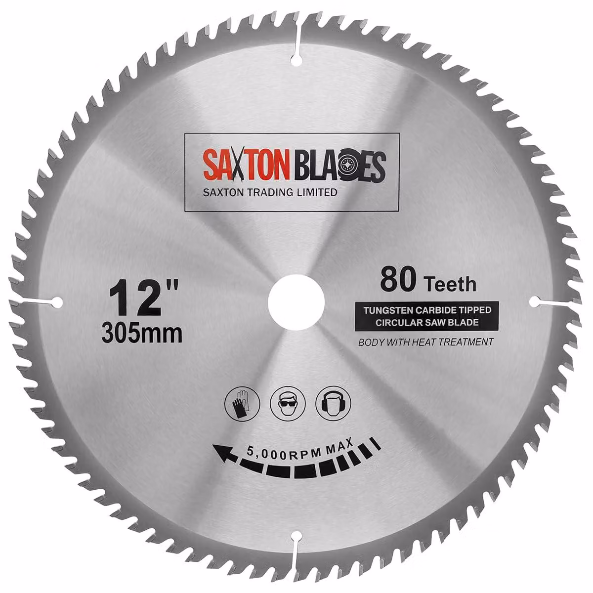 Disco circolare per seghetto TCT, diametro 305 mm, spessore 30 mm, con 80 denti