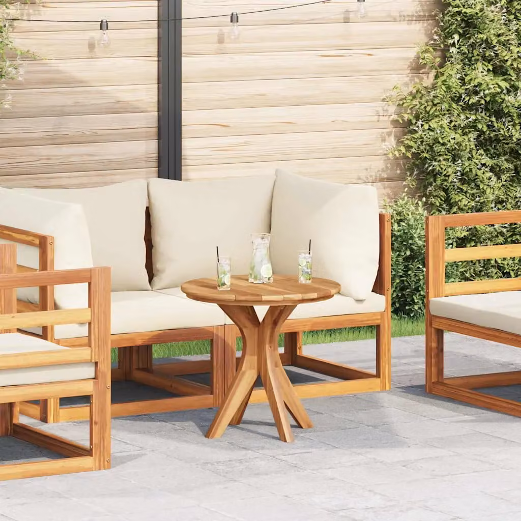 vidaXL Tavolo laterale Marrone 55 x 55 x 51 cm Legno di teak solido