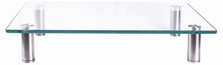Rialzo per monitor Rialzo per schermo Tavolo TV Rialzo per monitor in vetro 56x11x24 cm