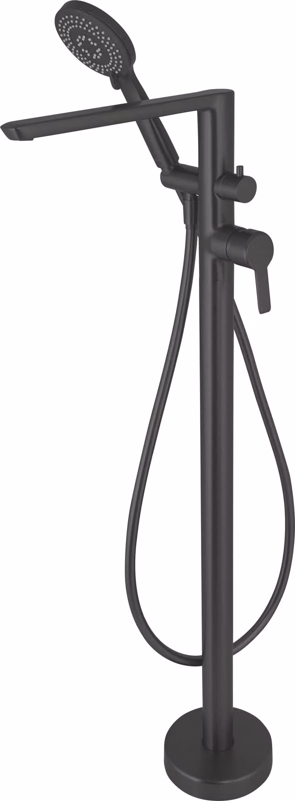 Freestanding bathtub mixer with shower set