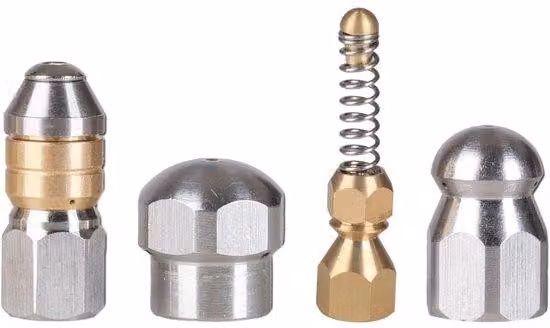 Tubo di scarico RVS - Testina di pulizia per idropulitrici - Testina di scarico - Raccordo G1/8 per la cucina - Confezione da 4