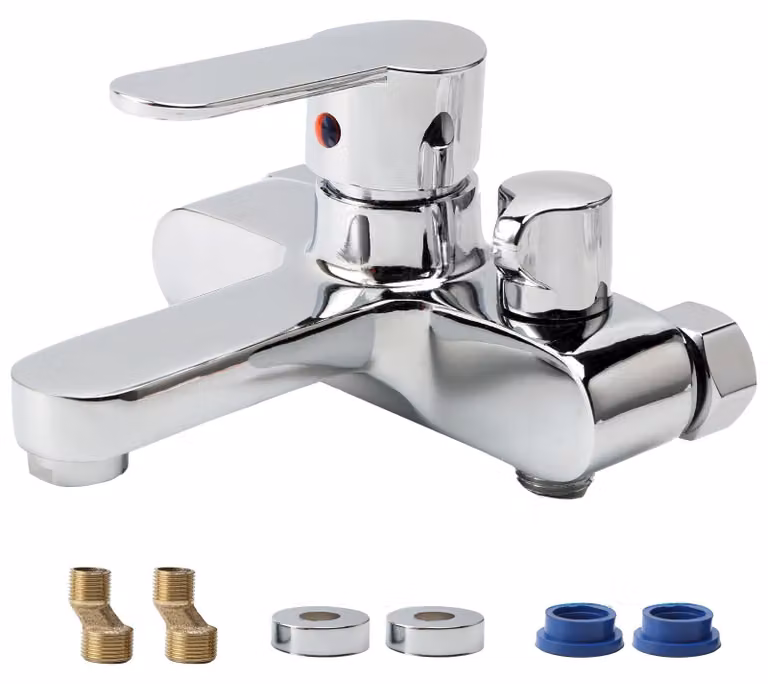 Omgoods - Miscelatore da cucina monocomando da montare a parete, con bocchetta da 1/2 pollice