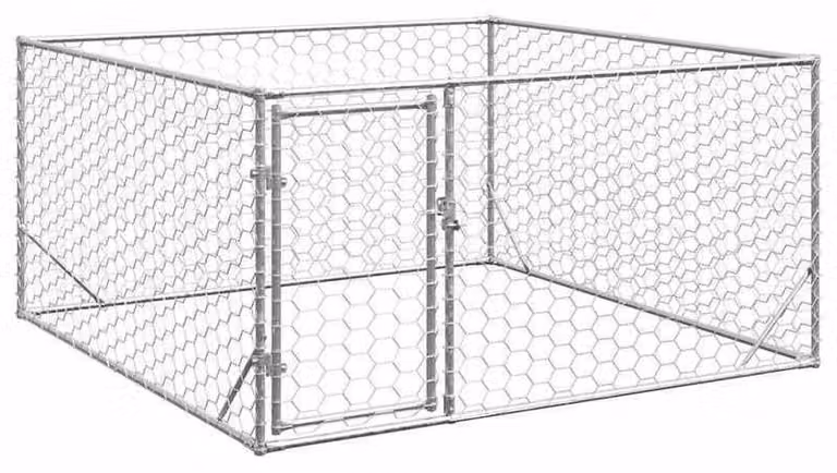 Recinto per cani - Kennel per cani - Cuccia per cani - Recinti per animali - Recinti in acciaio zincato - Resistente alla ruggine