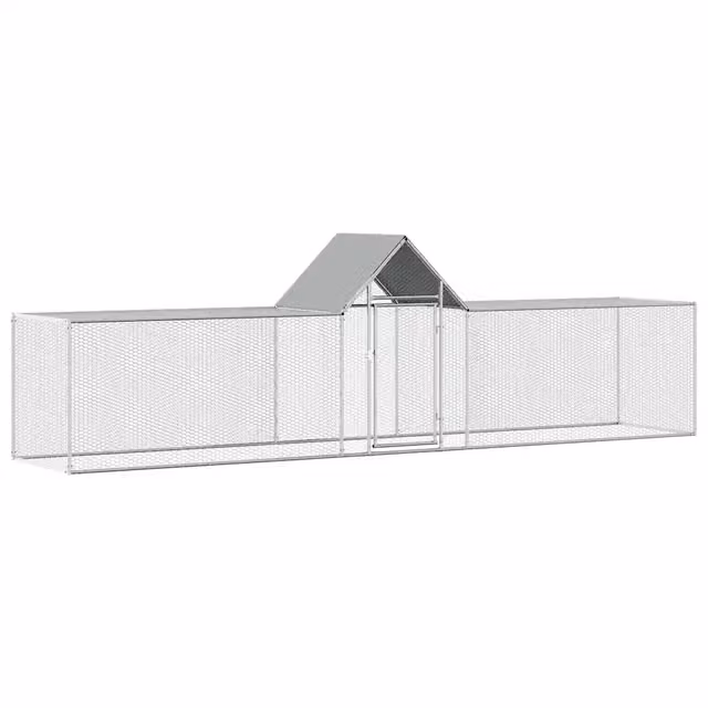 Pollaio in acciaio zincato color argento DESIGN IN L: 5 m, P: 1 m, H: 1,5 m CFW4658419