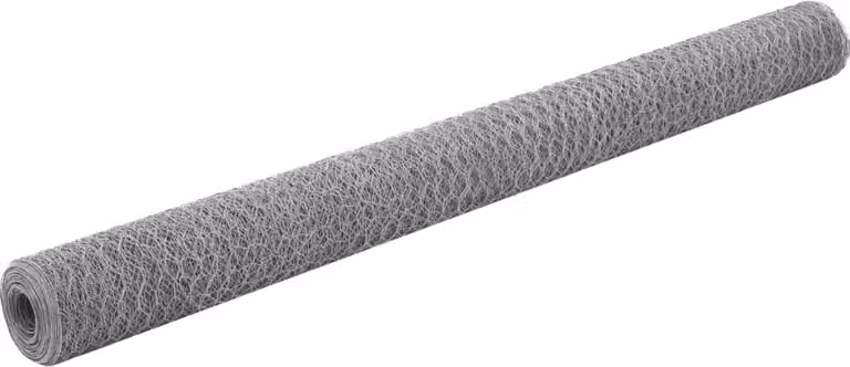 Maison Exclusive - Recinzione in Rete per Pollaio Acciaio Zincato 25x1,5 m Argento