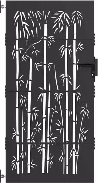 Cancello da giardino con blocco Nero 85 x 200 cm CFW6717428