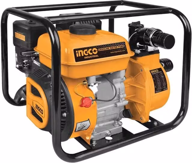Motopompa a benzina INGCO da 3 pollici 7,0hp con portata 1000 lt/min, colore giallo