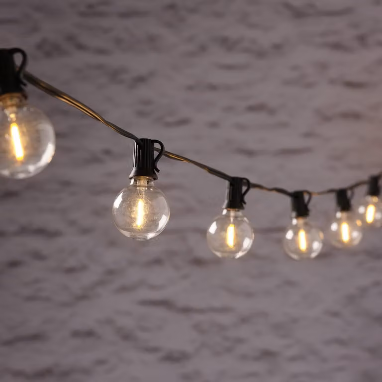 Catena di luci solari con 20 LED, luce bianca calda, lunghezza 4,75 metri, impermeabile