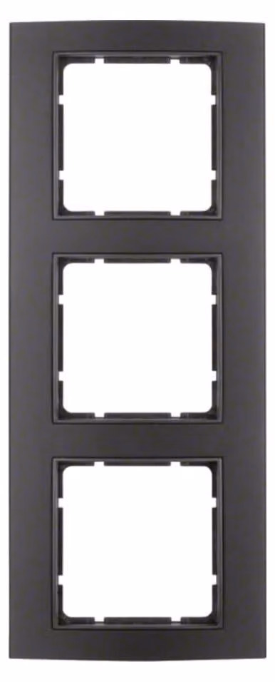 Berker frame sw/anth 3-gang 10133005