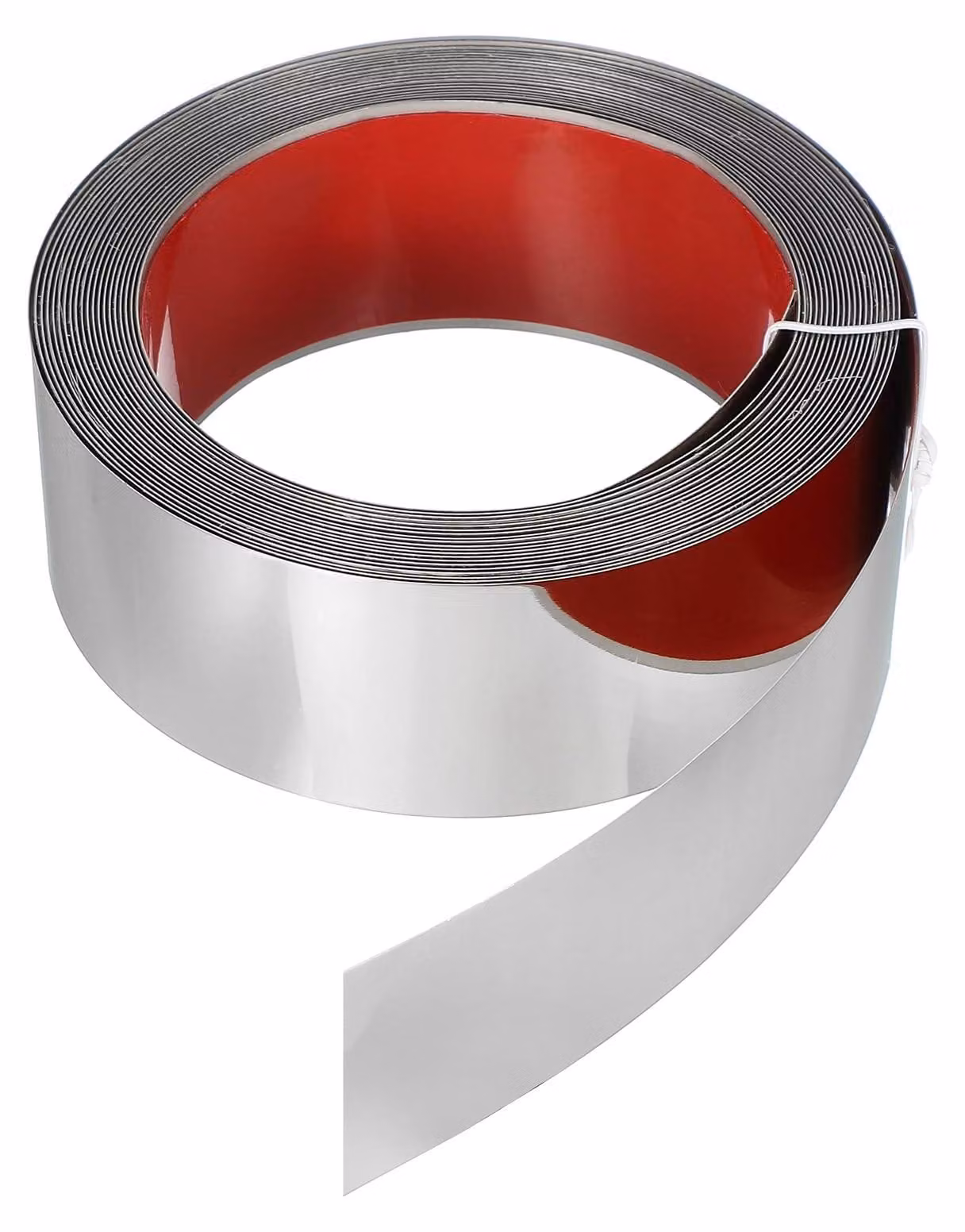 Rivestimento adesivo metallico per pareti, 8 metri x 5 cm - Argento
