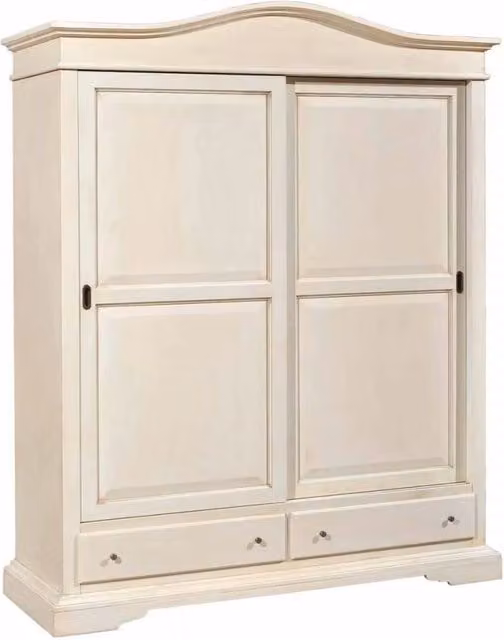 Armadio classico con 2 ante scorrevoli in legno bianco lacquered Mobili 2G L: 180 cm, P: 67 cm, H: 225 cm – 2