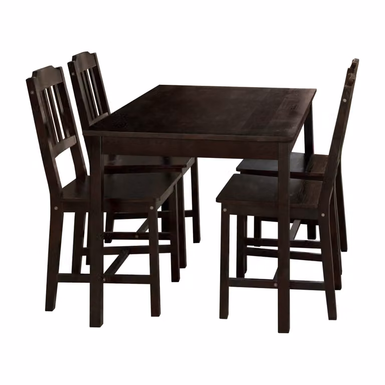 Tavolo + 4 sedie 8849 laccato marrone scuro
