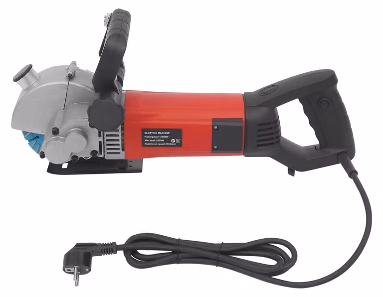 Fresatrice elettrica per scanalature a muro - Tagliatrice per pareti - 3500 W - Disco da 133 mm - Guida laser - 5000 giri/min - Profondità di taglio 42 mm, larghezza 40 mm - Motore in rame