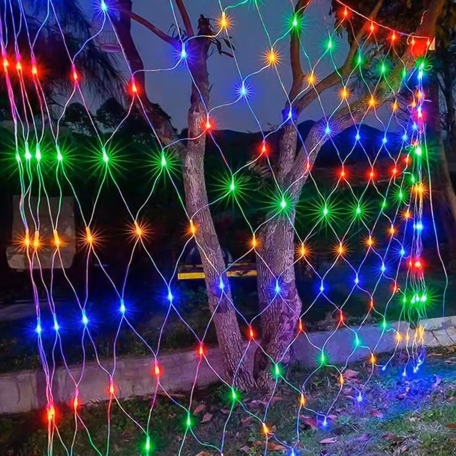 3X2M 200LED luce rete esterna interna tenda luminosa decorazione natalizia 8 modalità luci fata per cespugli giardino balcone luci di Natale colorate