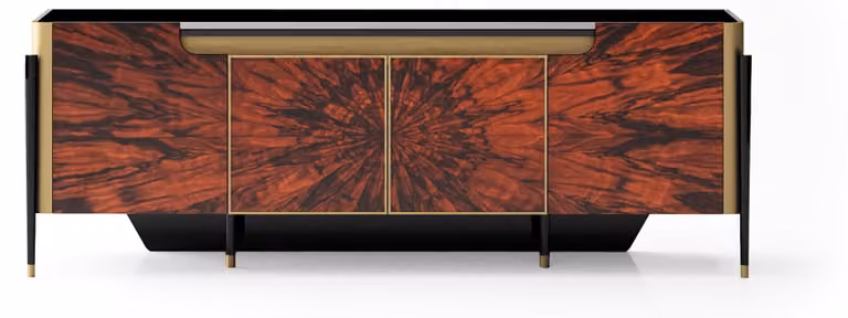 Exklusive Braune Konsole Luxuriöses Sideboard Moderne Holzmöbel