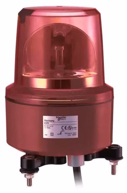 Lampada a specchio rotante Schneider Electric, Harmony XVR, 130 mm, rossa, senza cicalino, 230 V CA XVR13M04L