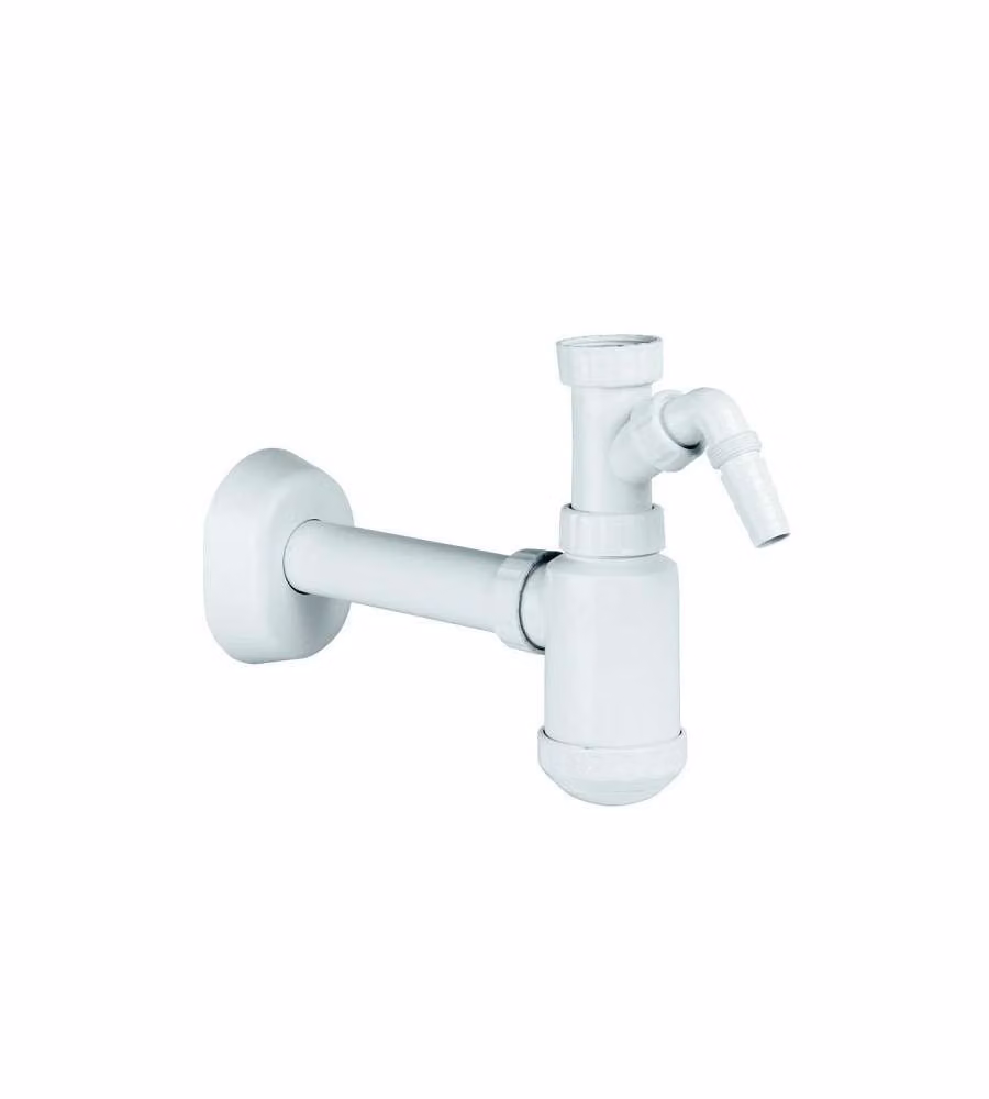 Sifone Lavelli Bottiglia 1 Via Plastica Bianco 1Fw