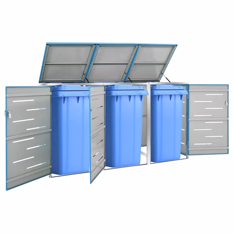 Copribidone Singolo vidaXL in Acciaio Inox, L/P/H: 69 x 77,5 x 115 cm
